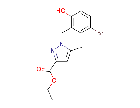 1H-Pyrazole-3-carboxylic acid,
1-[(5-bromo-2-hydroxyphenyl)methyl]-5-methyl-, ethyl ester