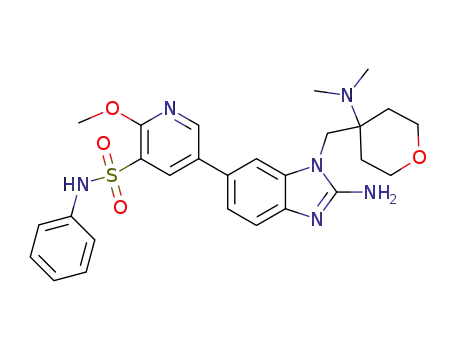 5-(2-amino-1-{[4-(dimethylamino)tetrahydro-2H-pyran-4-yl]methyl}-1H-benzimidazol-6-yl)-2-(methyloxy)-N-phenyl-3-pyridinesulfonamide