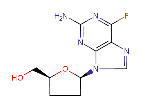 6-Fluoro-2-amino-9-(2,3-dideoxy-β-D-glycero-pentofuranosyl)-9H-purine