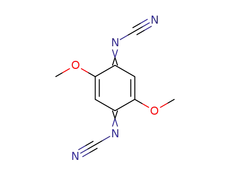 Molecular Structure of 98507-35-8 ((E,E)-N,N'-Dicyan-2,5-dimethoxy-1,4-benzochinondiimin)