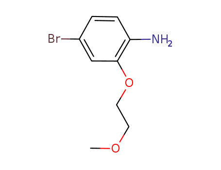 Molecular Structure of 1219730-72-9 (4-bromo-2-(2-methoxyethoxy)aniline)