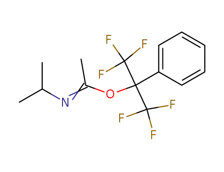 Molecular Structure of 40999-32-4 (N-Isopropyl-acetimidic acid 2,2,2-trifluoro-1-phenyl-1-trifluoromethyl-ethyl ester)
