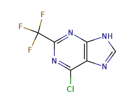 Molecular Structure of 1998-63-6 (6-CHLORO-2-(TRIFLUOROMETHYL)-9H-PURINE)