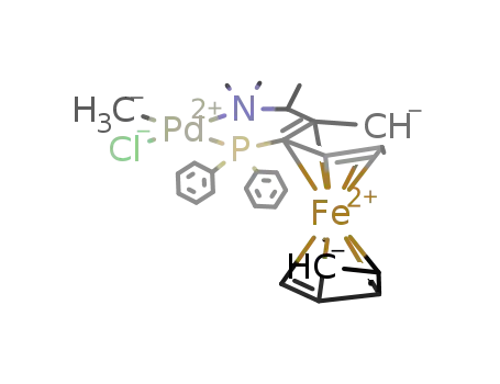 PdClCH<sub>3</sub>(2-(1-dimethylaminoethyl)-1-diphenylphosphinoferrocene)