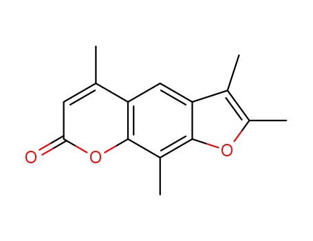 Molecular Structure of 113969-43-0 (2,3,5,9-tetramethyl-7H-furo[3,2-g][1]benzopyran-7-one)
