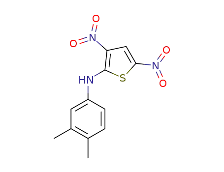 Molecular Structure of 1542913-03-0 ((3,4-dimethylphenyl)amino-3,5-dinitrothiophene)