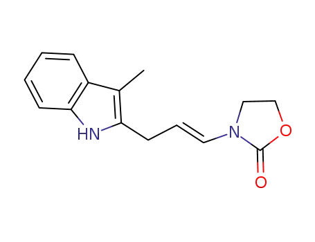 3-((E)-3-(3-methyl-1H-indol-2-yl)prop-1-enyl)oxazolidin-2-one