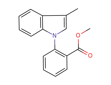Molecular Structure of 1044518-07-1 (methyl 2-(3-methylindol-1-yl)benzoate)