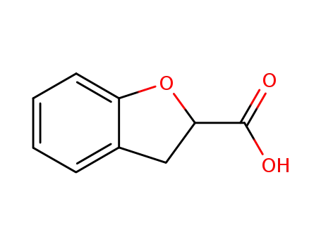 Molecular Structure of 1914-60-9 (2,3-Dihydro-1-benzofuran-2-carboxylic acid)