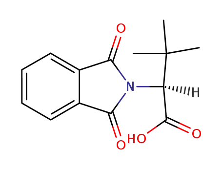 Molecular Structure of 142765-23-9 ((S)-(-)-2-(1,3-dioxo-1,3-dihydro-isoindol-2-yl)-3,3-dimethyl-butyric acid)