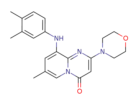 4H-PYRIDO[1,2-A]PYRIMIDIN-4-ONE, 9-[(3,4-DIMETHYLPHENYL)AMINO]-7-METHYL-2-(4-MORPHOLINYL)-