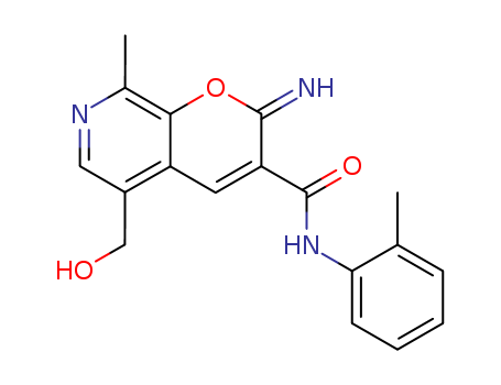 2H-Pyrano[2,3-c]pyridine-3-carboxamide,  5-(hydroxymethyl)-2-imino-8-methyl-N-(2-methylphenyl)-