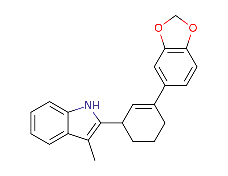 1H-Indole, 2-[3-(1,3-benzodioxol-5-yl)-2-cyclohexen-1-yl]-3-methyl-