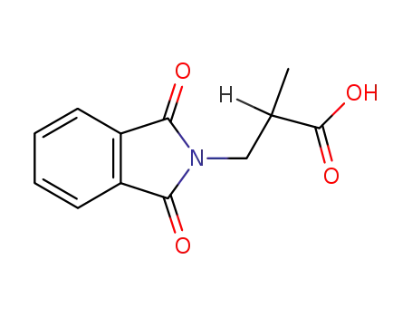 Molecular Structure of 24431-49-0 (3-(1,3-dioxoisoindolin-2-yl)-2-methylpropanoic acid)