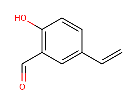 Molecular Structure of 68860-34-4 (Benzaldehyde, 5-ethenyl-2-hydroxy- (9CI))