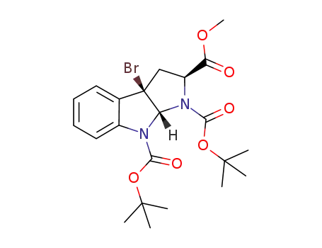 methyl (2S,3aR,8aR)-[3a-bromo-(1,2,3,3a,8,8a)-hexahydropyrrolo[2,3-b]indole-1,8-di-tertbutoxycarbonyl]-2-carboxylate