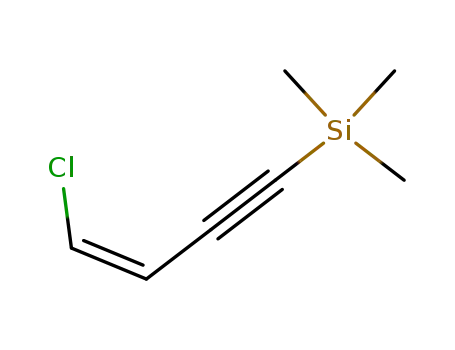 Molecular Structure of 119951-16-5 (Silane, (4-chloro-3-buten-1-ynyl)trimethyl-, (Z)-)