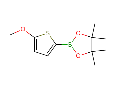 Molecular Structure of 596819-12-4 (5-METHOXYTHIOPHENE-2-BORONIC ACID PINACOL ESTER)
