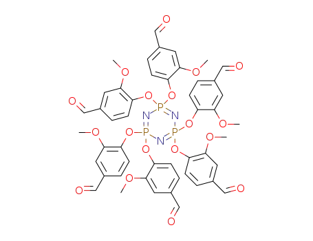 Molecular Structure of 1146953-82-3 (hexakis[(4-formyl-2-methoxy)phenoxy]cyclotriphosphazene)
