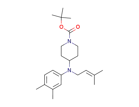 Molecular Structure of 680191-39-3 (1-Piperidinecarboxylic acid,
4-[(3,4-dimethylphenyl)(3-methyl-2-butenyl)amino]-, 1,1-dimethylethyl
ester)