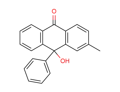 Molecular Structure of 102242-20-6 (10-hydroxy-3-methyl-10-phenyl-anthrone)