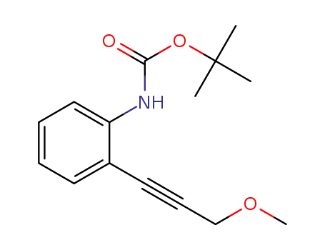 Molecular Structure of 1262034-08-1 (tert-butyl 2-(3-methoxyprop-1-ynyl)phenylcarbamate)
