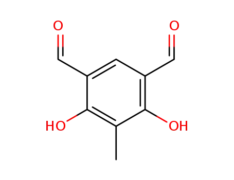 Molecular Structure of 22304-67-2 (4,6-Dihydroxy-5-methyl-1,3-diformyl benzene)