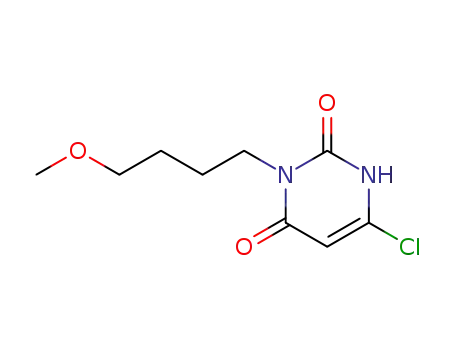 Molecular Structure of 561064-18-4 (2,4(1H,3H)-Pyrimidinedione, 6-chloro-3-(4-methoxybutyl)-)