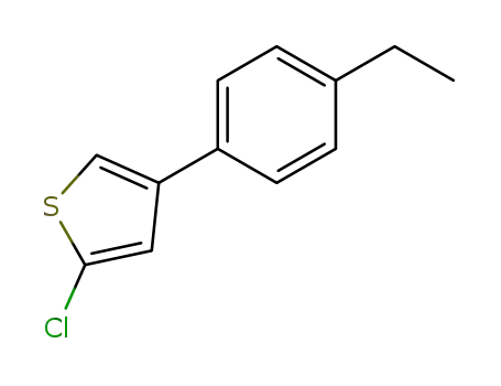 Molecular Structure of 120413-98-1 (4-[(4-ethyl)phenyl]-2-chlorothiophene)
