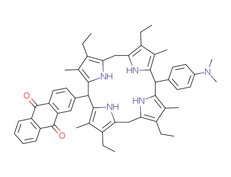 2-[15-(4-Dimethylamino-phenyl)-2,8,12,18-tetraethyl-3,7,13,17-tetramethyl-porphyrinogen-5-yl]-anthraquinone