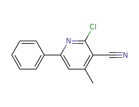 Molecular Structure of 112190-09-7 (2-chloro-4-methyl-6-phenylnicotinonitrile)