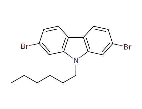 2,7-Dibromo-9-hexylcarbazole CAS 654676-12-7