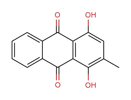Molecular Structure of 2589-39-1 (1,4-DIHYDROXY-2-METHYLANTHRAQUINONE)