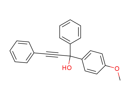 Molecular Structure of 62698-35-5 (Benzenemethanol, 4-methoxy-a-phenyl-a-(phenylethynyl)-)