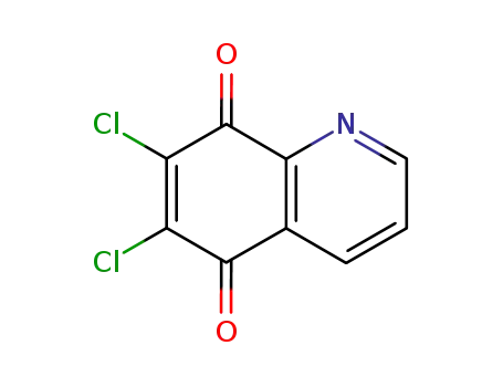 Molecular Structure of 6541-19-1 (6,7-dichloroquinoline-5,8-dione)