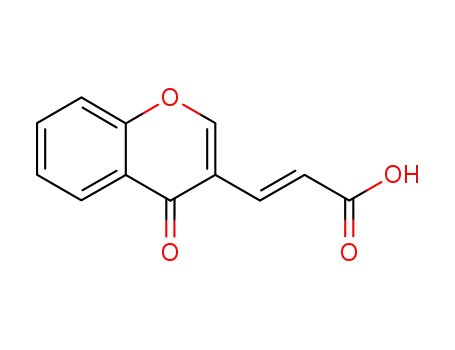 Molecular Structure of 42059-58-5 ((2E)-3-(4-oxo-4H-chromen-3-yl)prop-2-enoic acid)