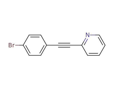Molecular Structure of 1071795-01-1 (2-((4-bromophenyl)ethynyl)pyridine)