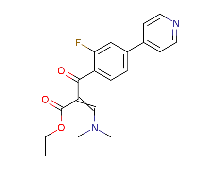 Benzenepropanoic acid,
a-[(dimethylamino)methylene]-2-fluoro-b-oxo-4-(4-pyridinyl)-, ethyl ester