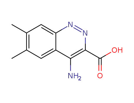 Molecular Structure of 161373-42-8 (3-Cinnolinecarboxylic acid, 4-amino-6,7-dimethyl-, hydrate)