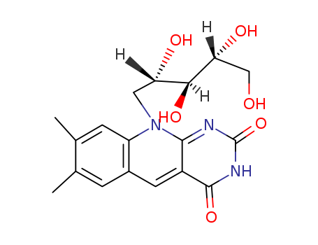 D-Ribitol, 1-deoxy-1-(3,4-dihydro-7,8-dimethyl-2,4-dioxopyrimido[4,5-b]quinolin-10(2H)-yl)-