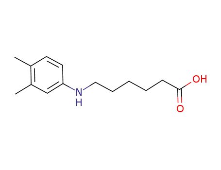 Molecular Structure of 918133-12-7 (Hexanoic acid, 6-[(3,4-dimethylphenyl)amino]-)