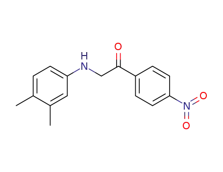 Molecular Structure of 88502-09-4 (Ethanone, 2-[(3,4-dimethylphenyl)amino]-1-(4-nitrophenyl)-)