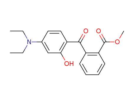 Molecular Structure of 95317-77-4 (Benzoic acid, 2-[4-(diethylamino)-2-hydroxybenzoyl]-, methyl ester)