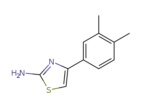 Molecular Structure of 104296-00-6 (4-(3,4-DIMETHYL-PHENYL)-THIAZOL-2-YLAMINE)