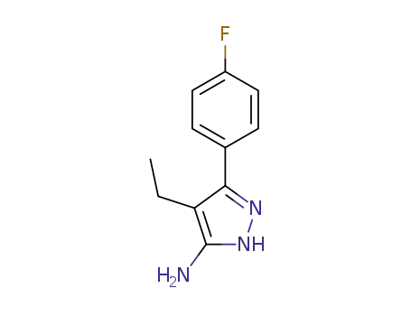Molecular Structure of 1187560-99-1 (4-Ethyl-5-(4-fluoro-phenyl)-2H-pyrazol-3-ylamine)