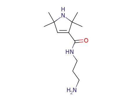 Molecular Structure of 93799-49-6 (2,2,5,5-Tetramethyl-2,5-dihydro-1H-pyrrole-3-carboxylic acid (3-amino-propyl)-amide)