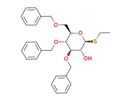 Molecular Structure of 180187-58-0 (ethyl 3,4,6-tri-O-benzyl-1-thio-β-D-glucopyranoside)