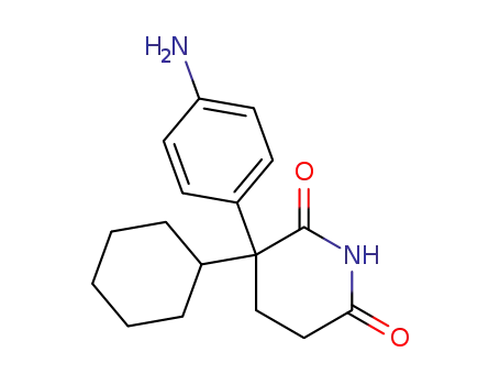 Molecular Structure of 137548-41-5 (3-(4-aminophenyl)-3-cyclohexylpiperidine-2,6-dione)