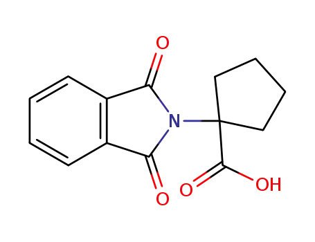 Molecular Structure of 51971-46-1 (1-(1,3-dioxoisoindol-2-yl)cyclopentane-1-carboxylic acid)