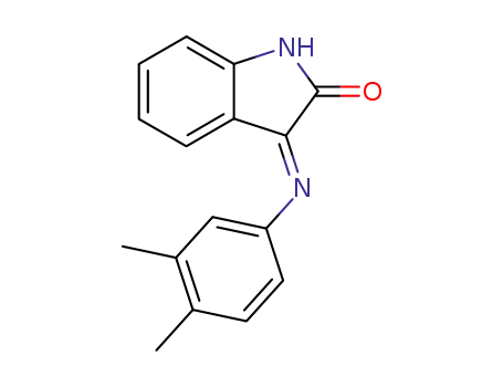 Molecular Structure of 208122-51-4 (3-[(3,4-dimethylphenyl)imino]-1,3-dihydro-2H-indol-2-one)